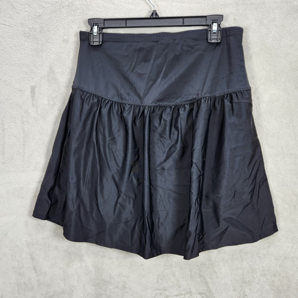 Island Escape Swim Skirt Womens 24W Black Tummy Control High Waist Beach Resort - Picture 3 of 7